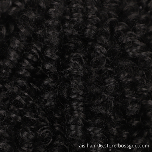 Good black short wave kinky curly brazillian attached wig grip headband hair accessories synthetic headband wigs for black women